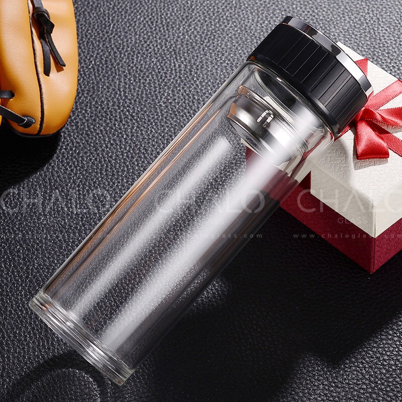 Bình thuỷ tinh chịu nhiệt đựng trà cá nhân cho dân văn phòng 300ml - BTR01 - BTR02