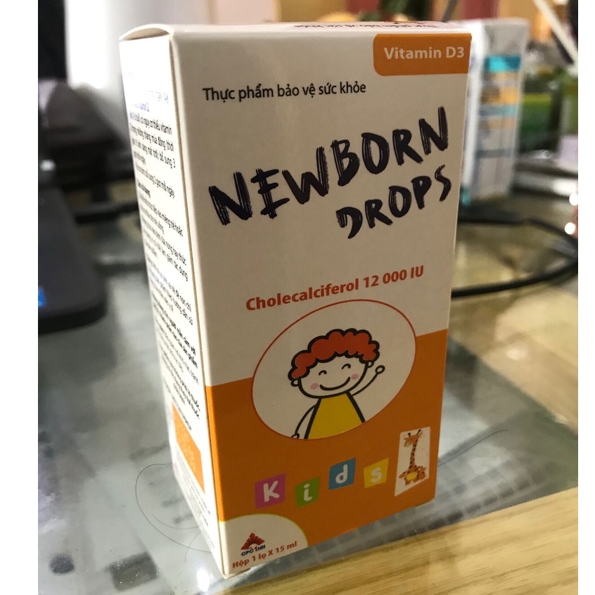 Newborn drops bổ sung vitamin d3 giúp bé phát triển xương răng chắc khỏe.chiều cao.suckhoechomoinha
