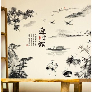 Decal dán tường phong cảnh tự nhiên