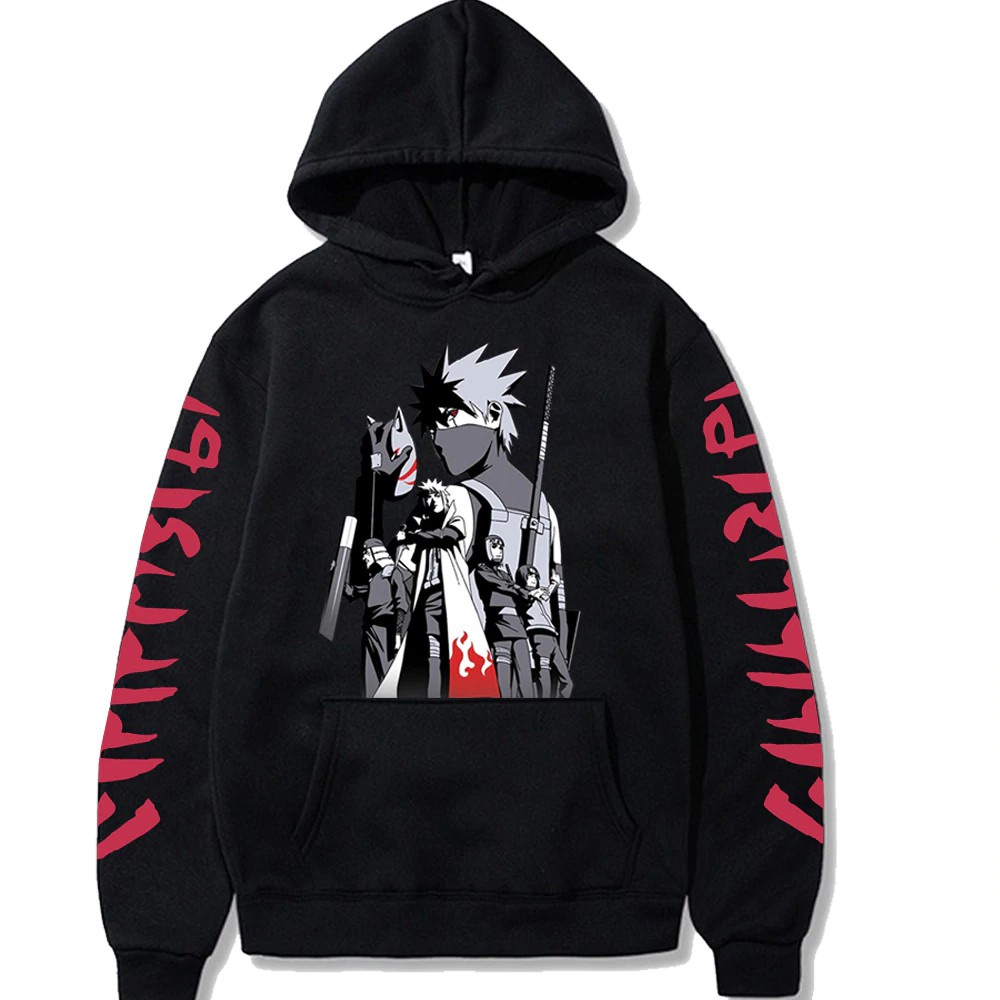 💖new💖Áo Khoác hoodie In Hình Naruto Kakashi Phong Cách Đường Phố Trẻ Trung