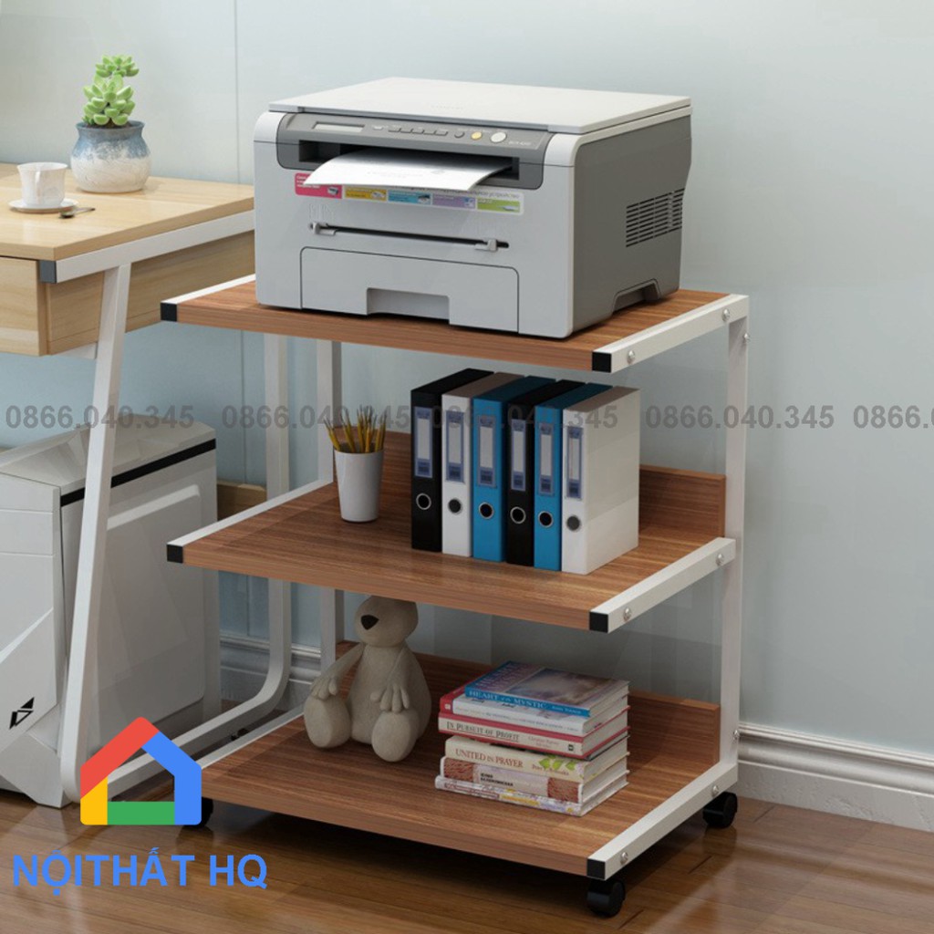 Kệ Để Máy In Kệ Sách Thông Minh Đa Năng Có Bánh Xe Di Động