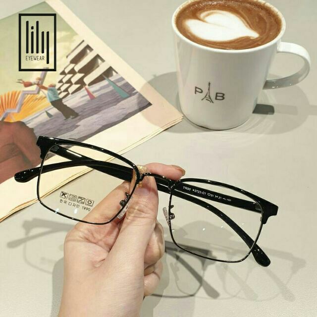 Gọng kính cho nam nữ mã 11 ( tặng kèm hộp đựng kính )