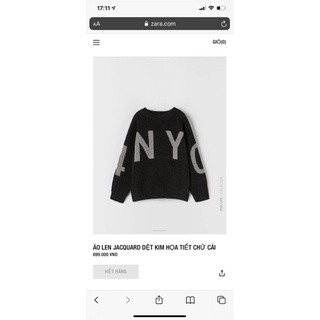 Áo Len Bé Trai NYC Đen ZR