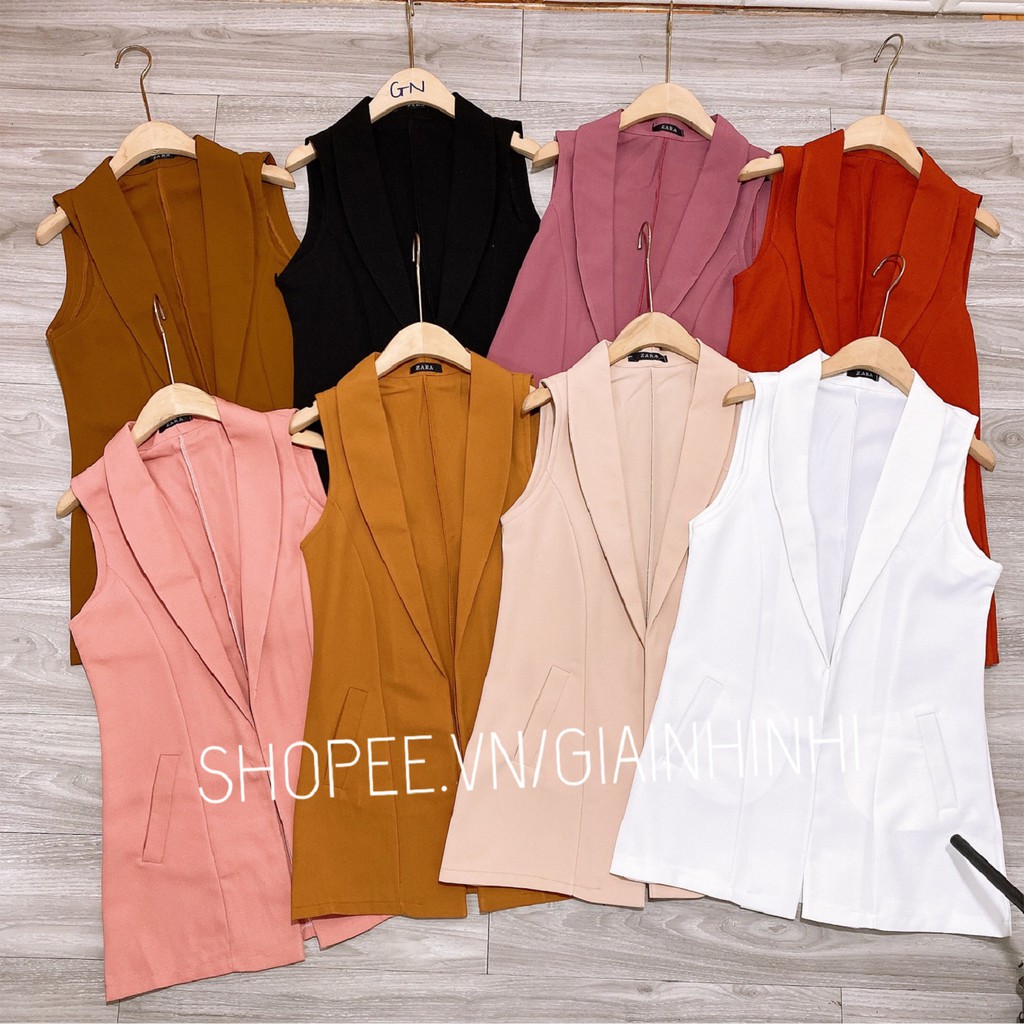 [Mã 88FASHIONSALE1 giảm 10K đơn 99K] Áo khoác gile siêu đẹp, Áo khoác sát nách dáng dài 73cm GL8015 - NhiNhi Shop | BigBuy360 - bigbuy360.vn