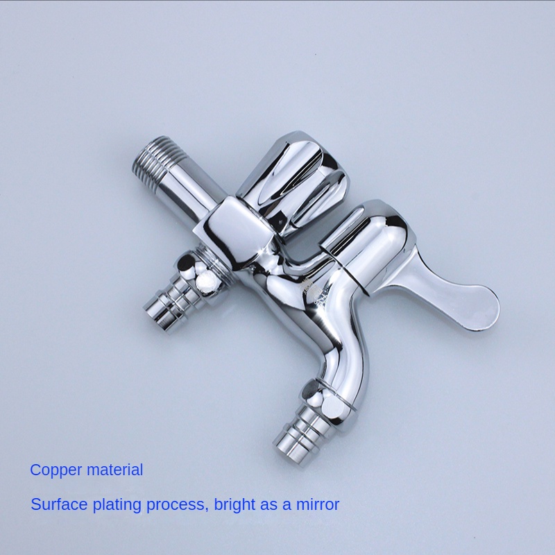 Vòi nước XINKUNLON hai đầu ra có van khóa gắn tường đa năng dành cho máy giặt