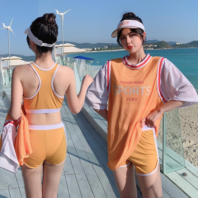 Bộ Đồ Bơi Ba Mảnh Dài Tay Thể Thao Cho Nữ9611 | BigBuy360 - bigbuy360.vn