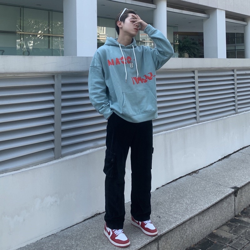 Áo Khoác Hoodie nỉ bông có nón chữ chạy Nass (𝐇𝐎𝐎𝐃𝐈𝐄 𝐆𝐋𝐈𝐓𝐂𝐇)