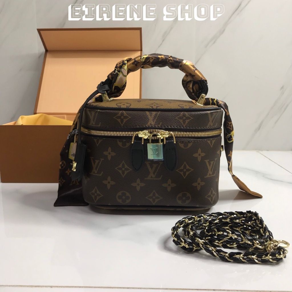 Túi côp nữ lv fullbox nam châm size 18 túi xách nữ Quảng Châu dạng cốp có dây đeo tháo dời