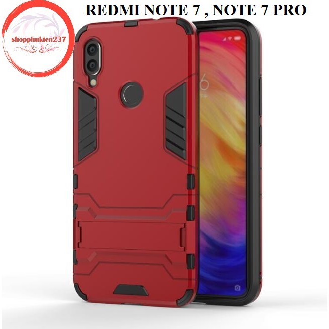 [Freeship toàn quốc từ 50k] Ốp Lưng Xiaomi Redmi Note 7 , Note 7 Pro Ốp Chống Sốc Ironman Cao Cấp Có Giá Đỡ