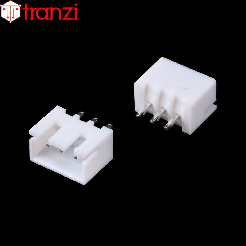 Giắc cắm header 2.54mm XH2.54 3P chân cắm thẳng trắng - túi 50 cái