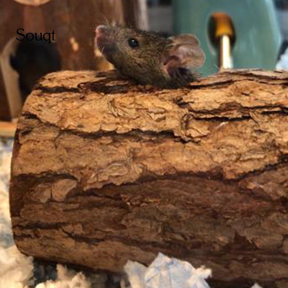 Đồ chơi hầm chui chất liệu gỗ vui nhộn cho chuột hamster