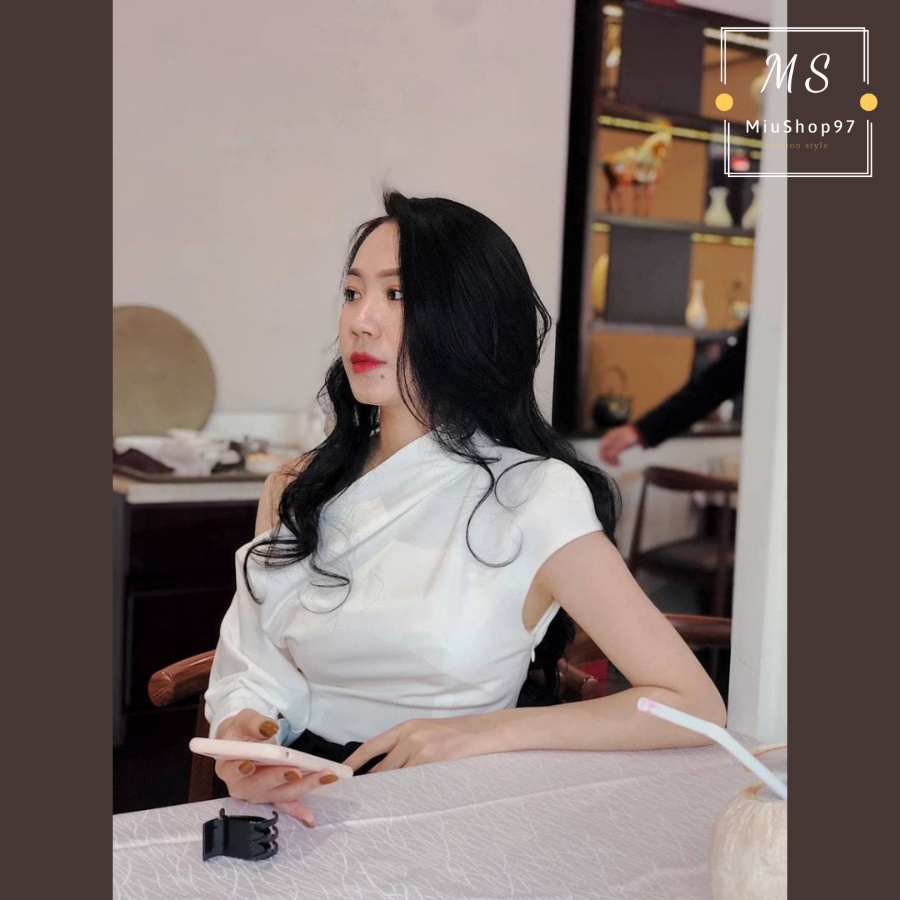 Áo Kiểu Tay Lệch 1 Bên (TRẮNG)