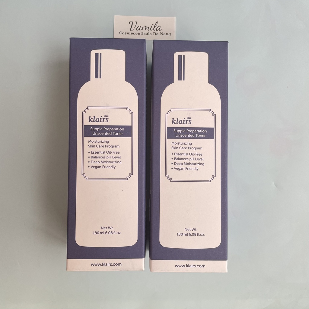 Nước Hoa Hồng Klairs Không Mùi Supple Preparation Toner 180ml Chính Hãng
