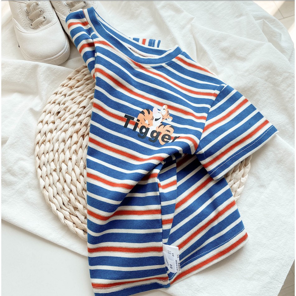 Áo thun hè sọc bé trai bé gái kiểu Hàn Quốc