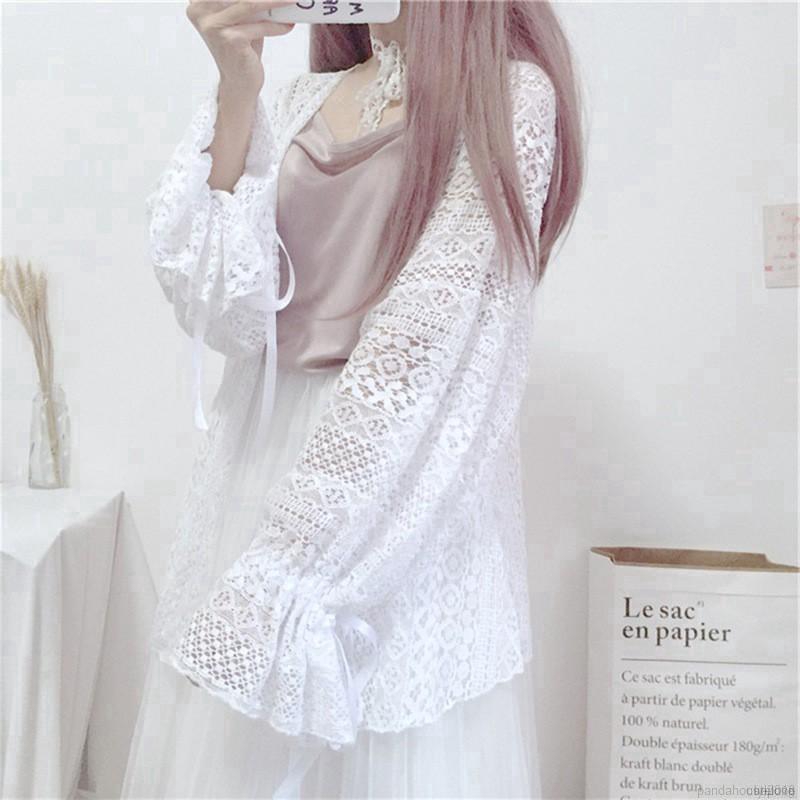 Áo khoác cardigan tay loe phong cách ngọt ngào cho nữ | BigBuy360 - bigbuy360.vn