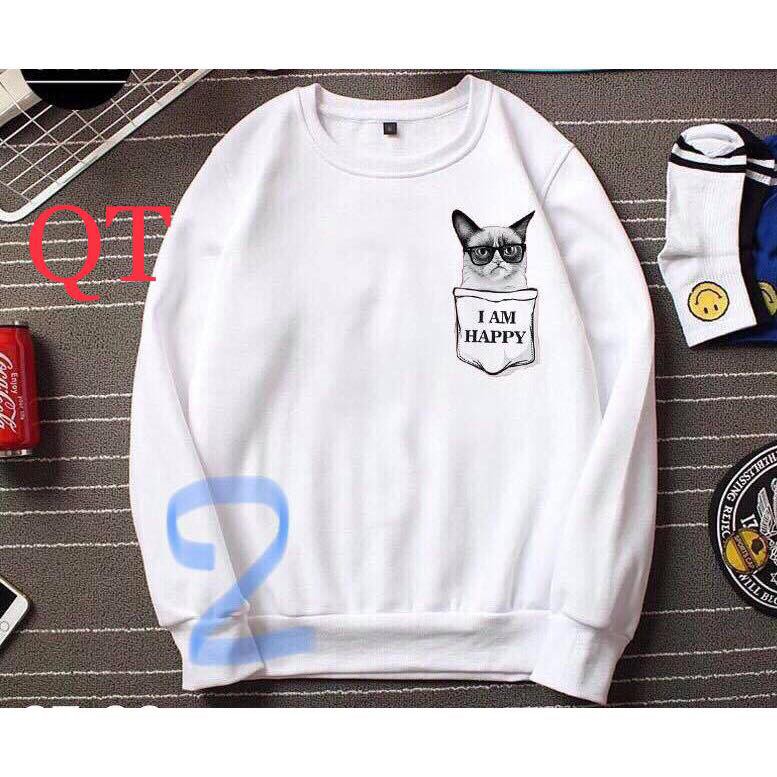 ÁO NỈ CỔ TRÒN NHIỀU HÌNH NGỘ NGHĨNH_AN011 | BigBuy360 - bigbuy360.vn