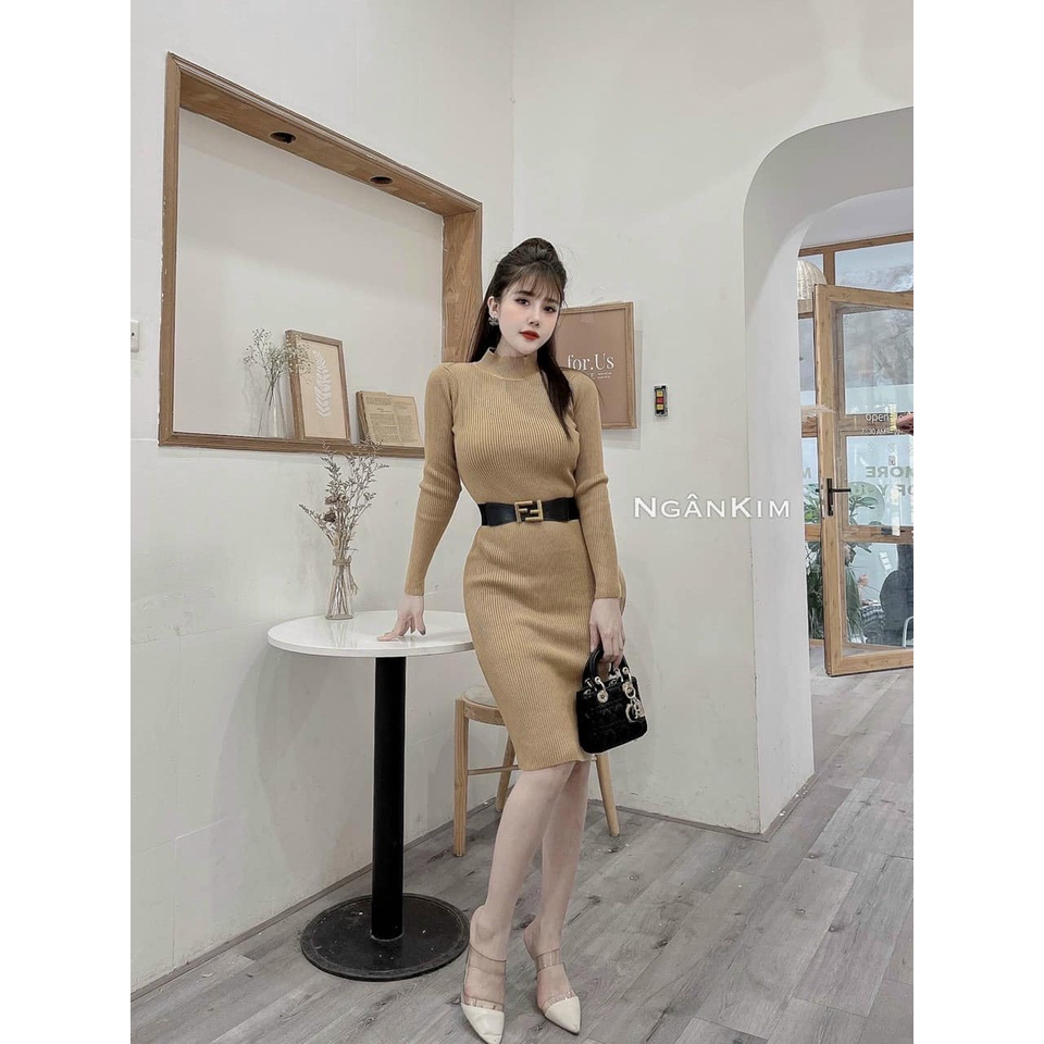 Váy len tăm nhỏ cổ 5p hot hit(kèm ảnh thật,video) | BigBuy360 - bigbuy360.vn