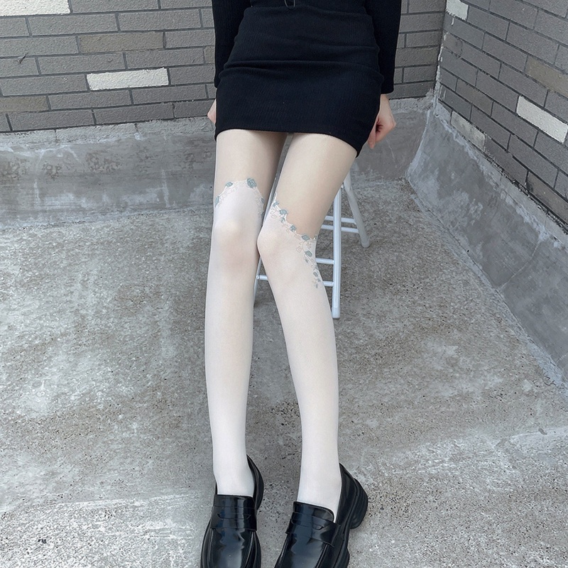 Xixi Quần Tất Họa Tiết Hoa Phong Cách Lolita Nhật Bản Thời Trang