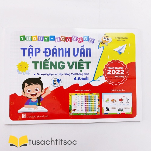 Sách - Tập đánh vần Tiếng Việt Phiên bản mới nhất 2022 kèm file đọc và video hướng dẫn ghép vần phù hợp với bé 4-6 tuổi