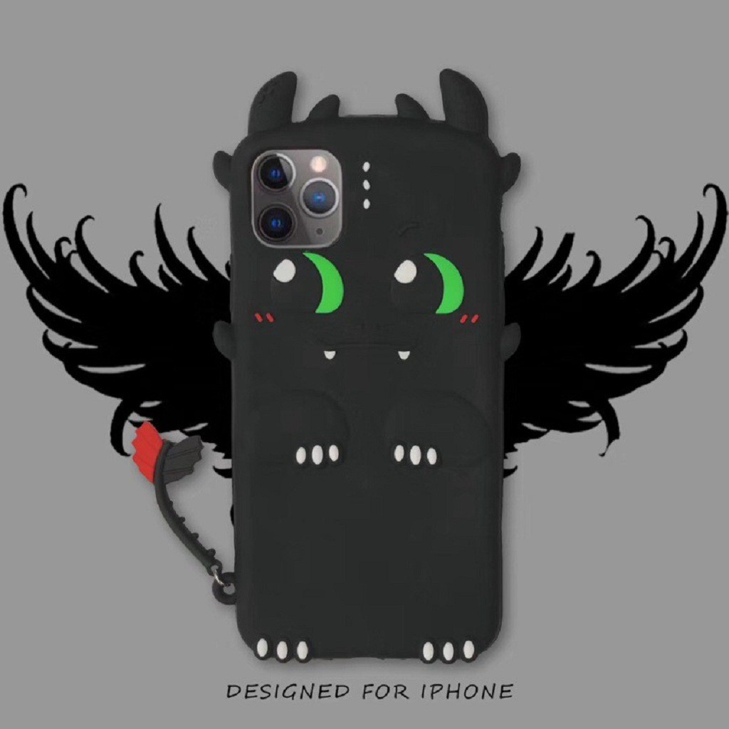 Ốp Lưng iP ⚡ Freeship ⚡ Ốp SIlicon Night Fury Light Fury ⚡ Dành Cho iP 6/6s/6P/6SP/7/8/7P/8P/X/Xs/Xsmax/11/11Promax