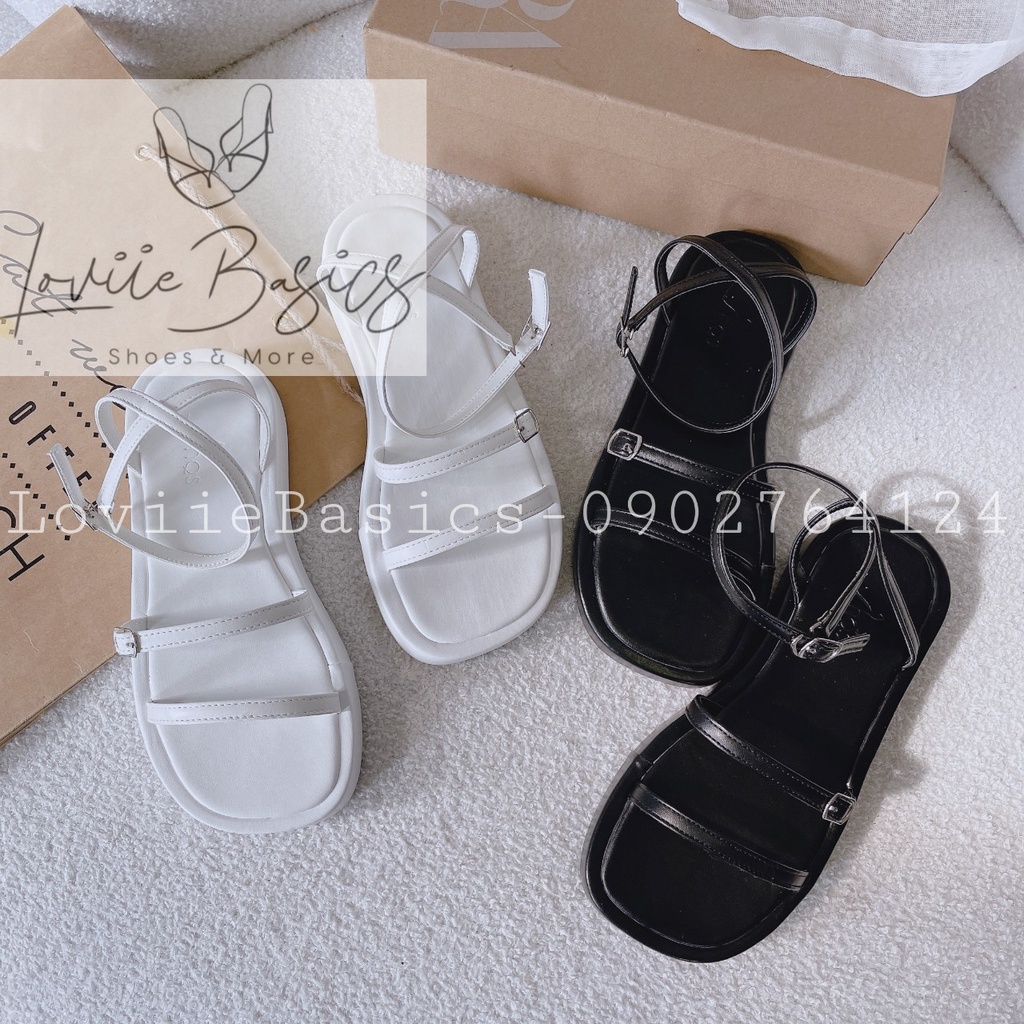 SANDAL XUỒNG LOVIIE BASICS - GIÀY THỜI TRANG PHONG CÁCH NỮ TÍNH QUAI NGANG CHÉO ĐẾ BẰNG - S220720 S220833