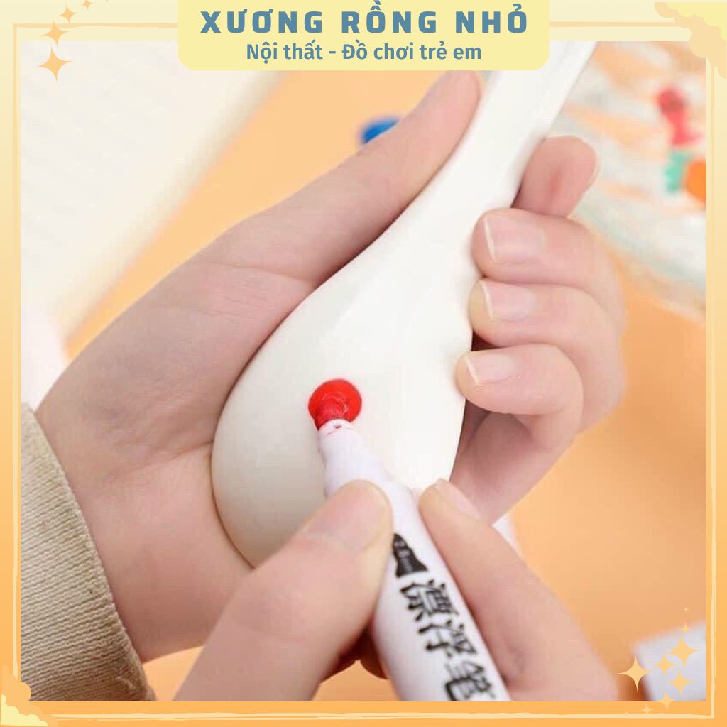 LOẠI 1-Bút vẽ nổi trên mặt nước, Floating Pen, set 6, 12 màu kèm thìa, bút vẽ ma thuật cho bé, dùng được trên bảng trắng