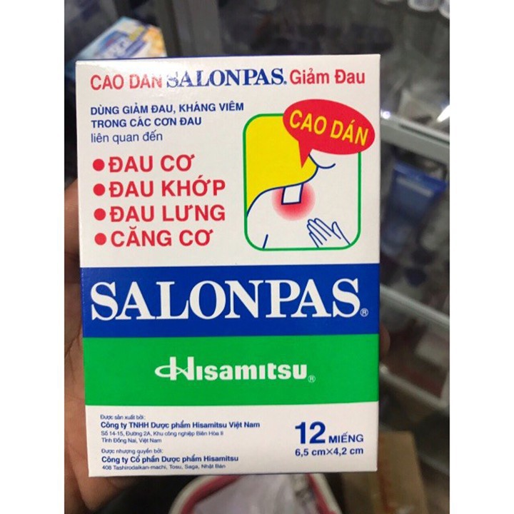 Cao Dán Salonpas Giảm Đau Kháng Viêm Trong Các Trường Hợp Đau Cổ Vai Gáy