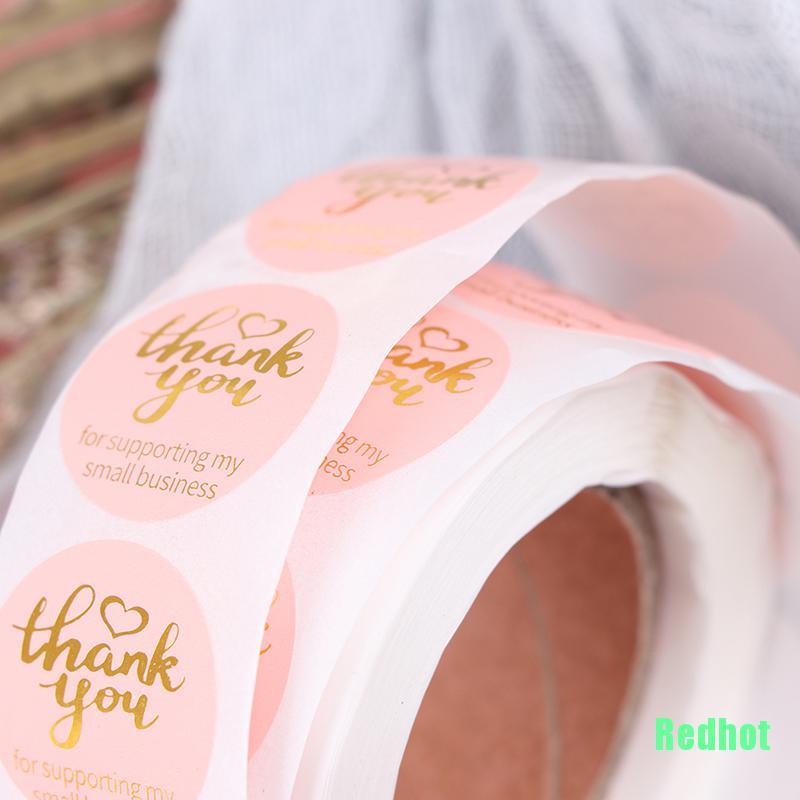 Cuộn 500 miếng dán in chữ Thank You kích cỡ 1inch