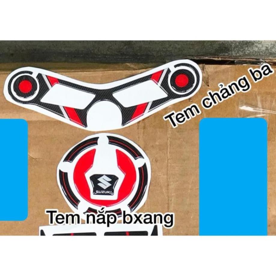 Combo tem nắp bình xăng - tem chảng ba GSX150R