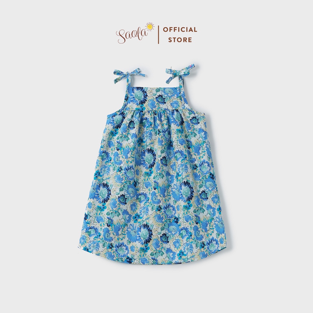 Váy Bé Gái Maxi Mùa Hè Chất Liệu Cotton Họa Tiết Hoa Nhí Dễ Thương SAPPHIRE DRESS DRC035 SAOLA KIDS CLOTHING