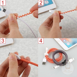 Cuộn Dây Quấn Bảo Vệ Cáp Sạc USB Dài 1.4m