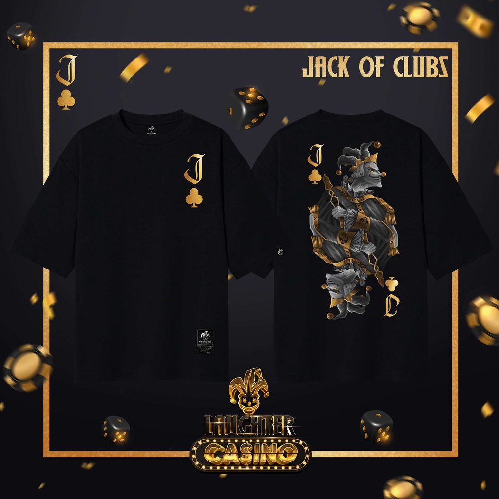 LAUGHTER CA$INO JQKA T-Shirt - Áo Phông Oversized Tee 100% Cotton | BigBuy360 - bigbuy360.vn