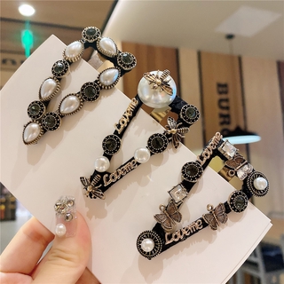Kẹp Tóc Đính Đá Và Ngọc Trai Phong Cách Retro