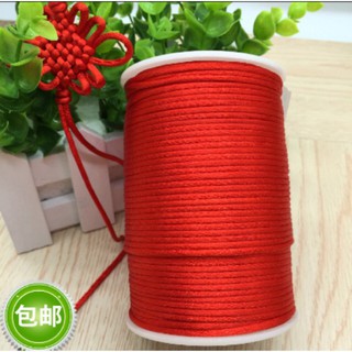 Cuộn dây dù 10m làm vòng dày 2.5mm 2 màu đỏ/đen làm vòng