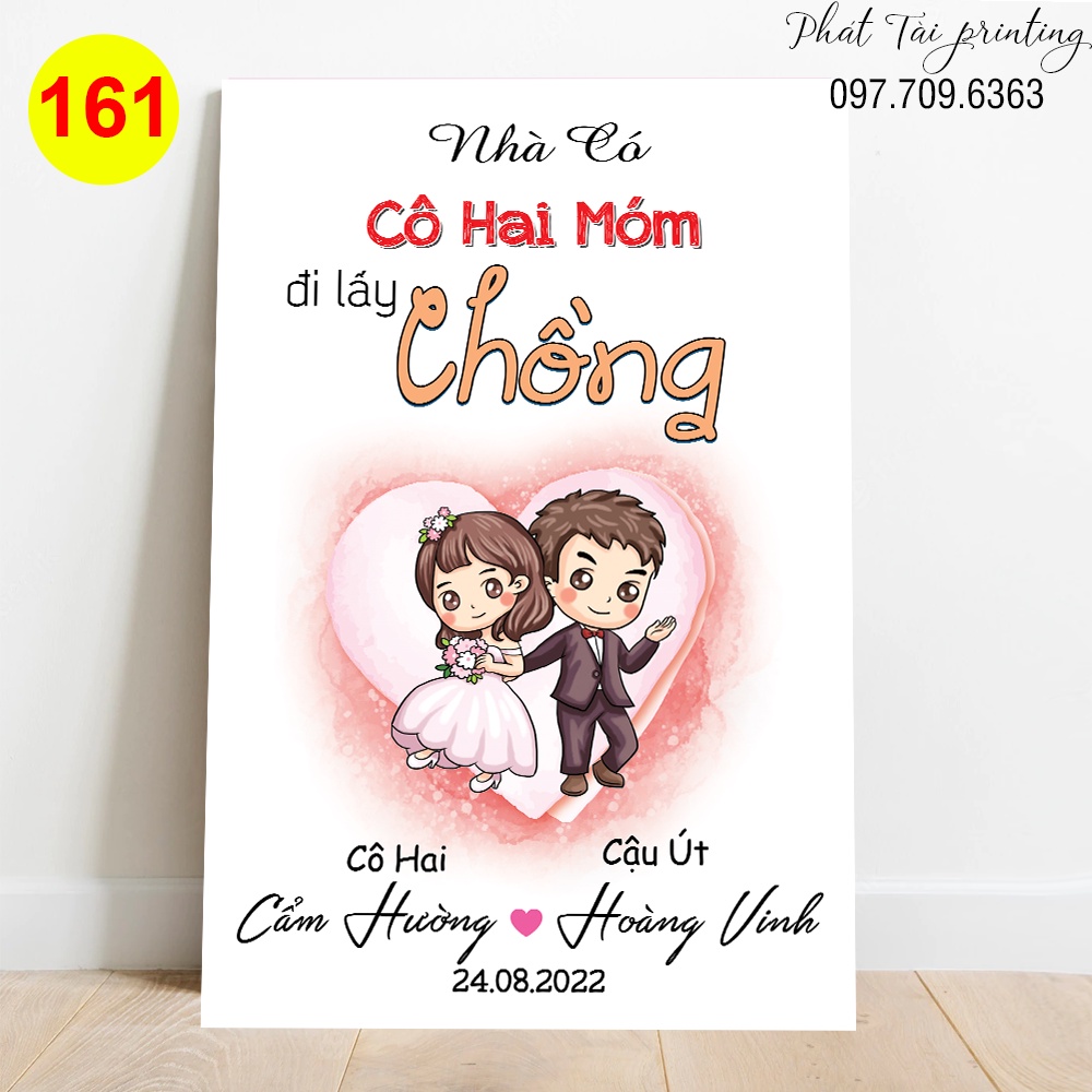 MS 161 - Bảng Welcome trang trí đám cưới