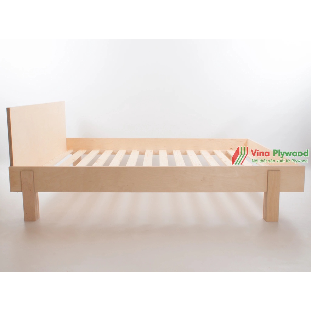 Mẫu giường ngủ trẻ em hiện đại giá rẻ dành cho bé chất liệu plywood an toàn với trẻ
