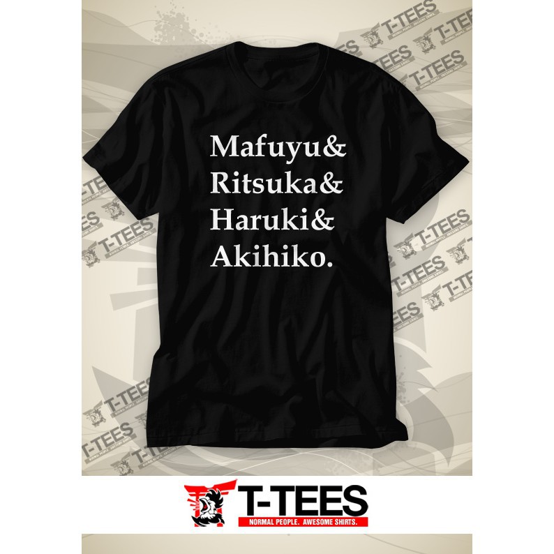 Mẫu áo thun Given (Anime) - Character names shirt (Black) độc đẹp giá rẻ