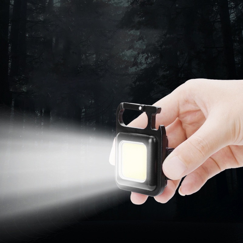 Móc Khóa Đèn LED Mini Khẩn Cấp Đa Năng Siêu Sáng Sạc USB Tiện Dụng