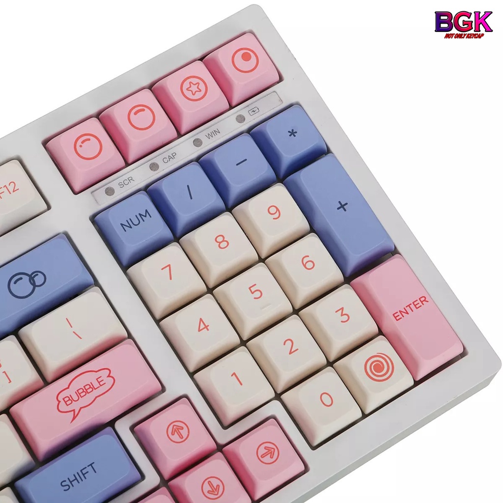 Bộ Keycap XDA Chủ Đề Bong Bóng 127 nút In Dye Sub hỗ trợ lắp được nhiều layout