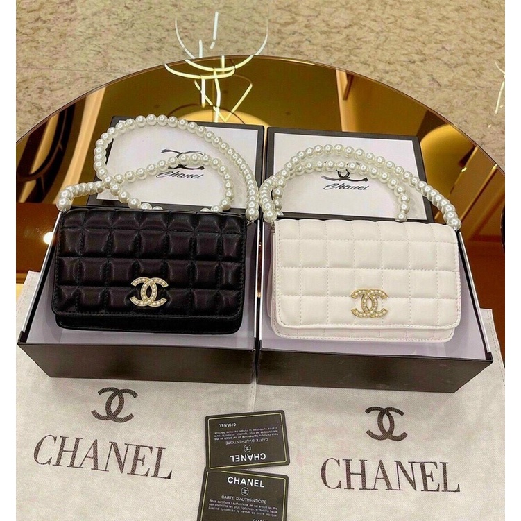 Túi xách trần chám dây ngọc siêu sang Mã N0450