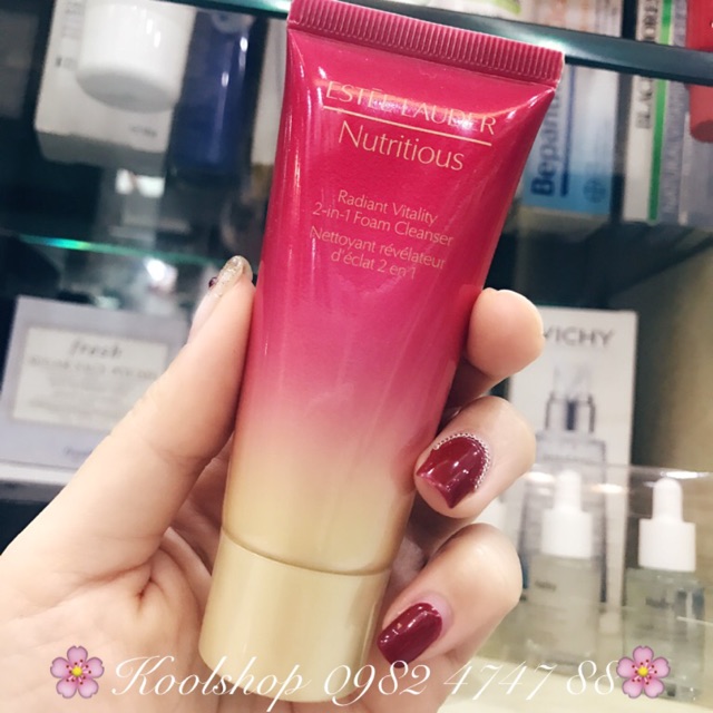 Mini 30ml Sữa Rửa Mặt Estee Lauder Nutritious Radiant Vitality 2-In-1 Foam Cleanser