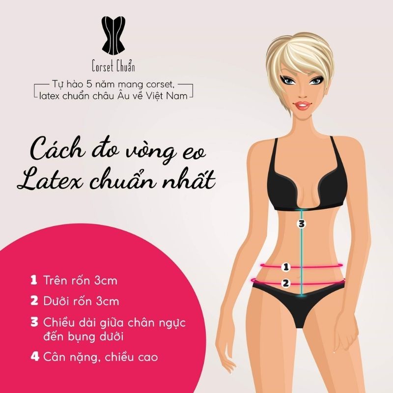 Đai nịt bụng giảm mỡ định hình eo thon Latex Corset Chuẩn Châu Âu lưới màu đen phiên bản không viền chữ