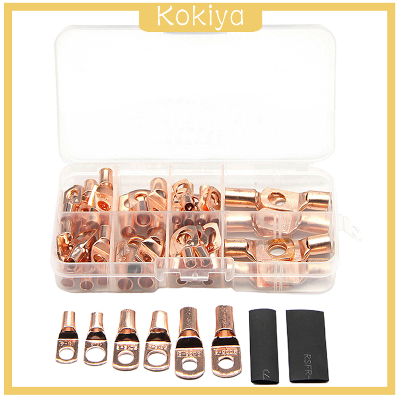 [KOKIYA]140X Assorted Car Auto Copper Ring Lug Terminal Wire Cable Crimp Connectors