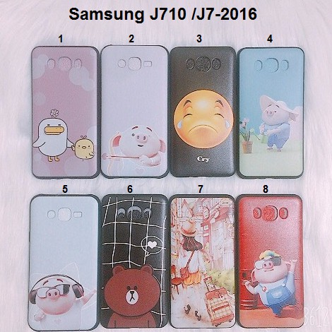Ốp lưng Silicone in hình dễ thương cho Samsung Galaxy J7 2016 J710