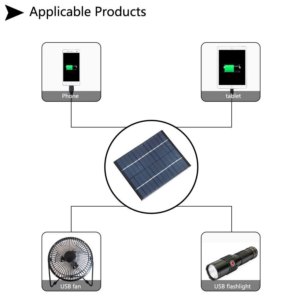 Tấm pin sạc sử dụng năng lượng mặt trời 12V 2W tiện dụng kích thước 110*136mm