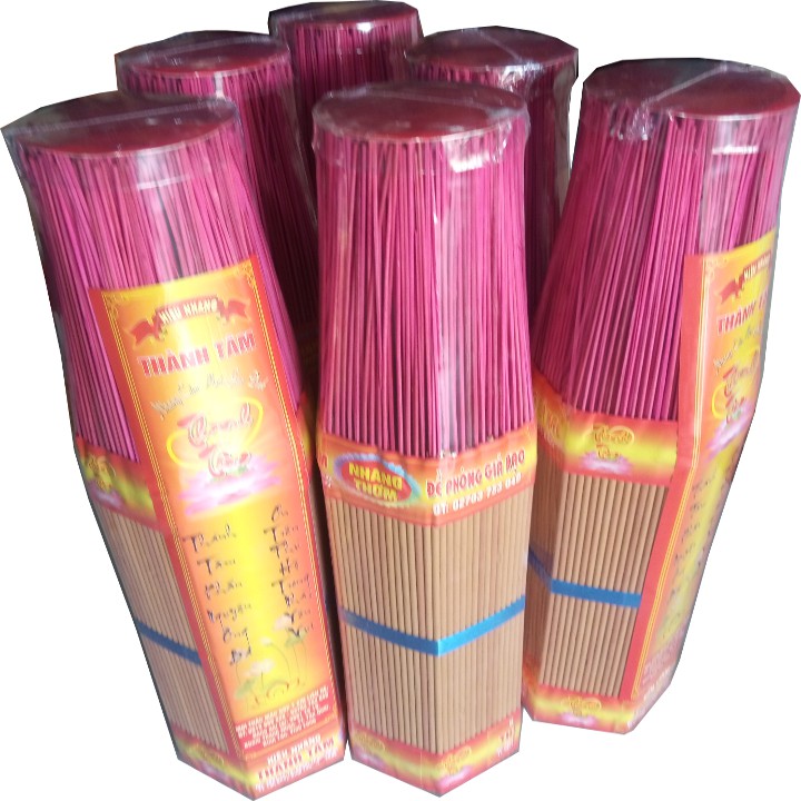 Nhang thơm Bo xanh đại THÀNH TÂM bó lục giác 721 cây 38cm