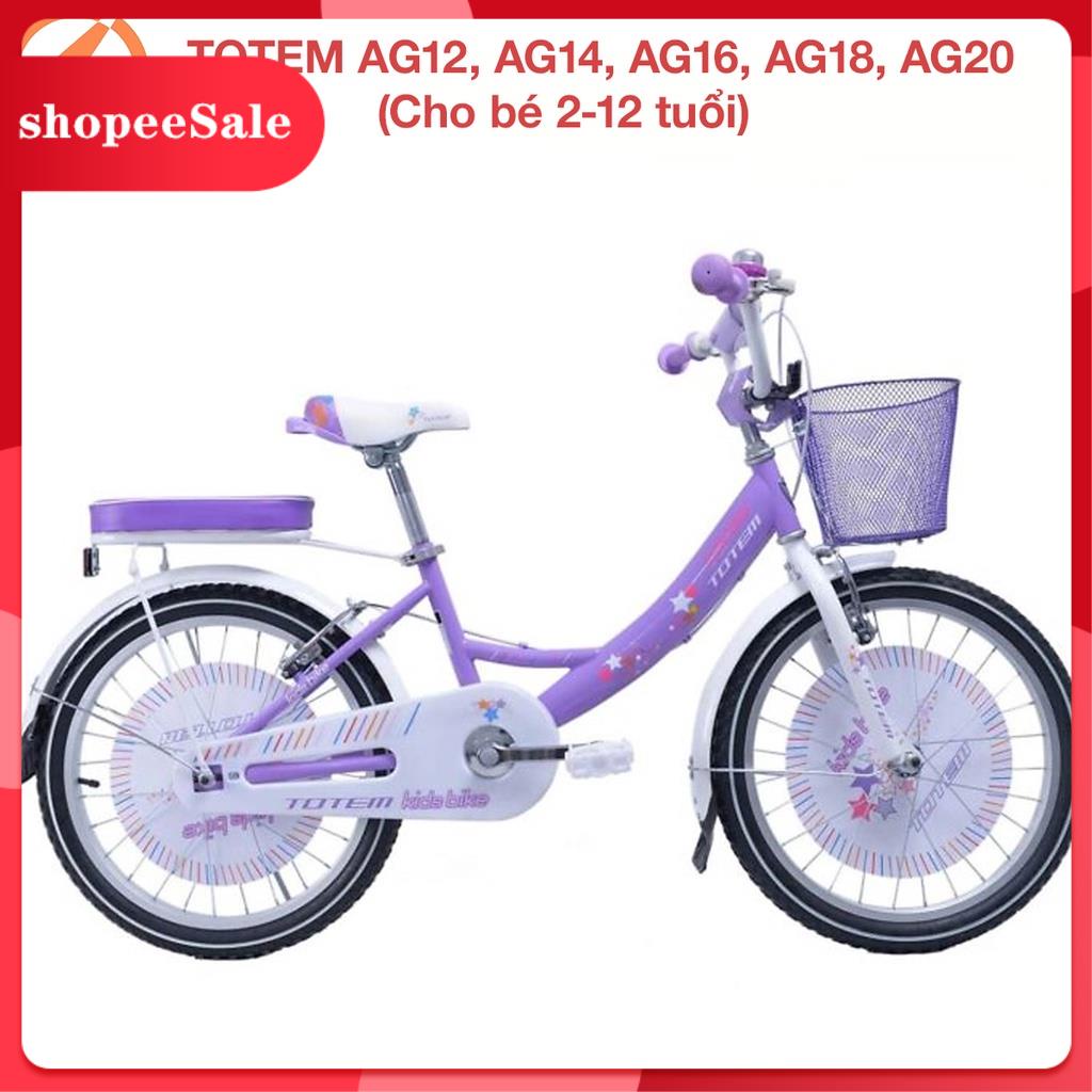 Xe đạp trẻ em cao cấp Totem AG12 AG14 AG16 AG18 G20 cho bé gái 2 tuổi đến 12 tuổi [CHÍNH HÃNG]