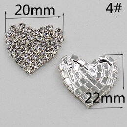 Set 10 nút màu bạc đính đá nhiều kích cỡ làm đồ thủ công DIY