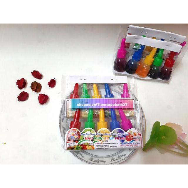 Set 5 Màu thực phẩm nguyên liệu làm Slime