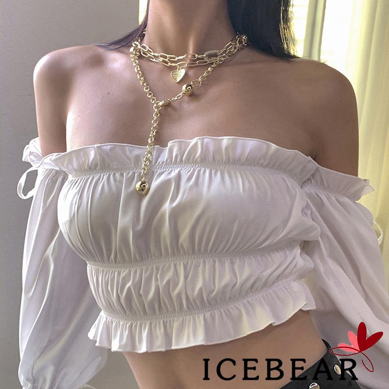 Áo Ống Tay Loe Màu Trơn Thời Trang Dành Cho Nữ